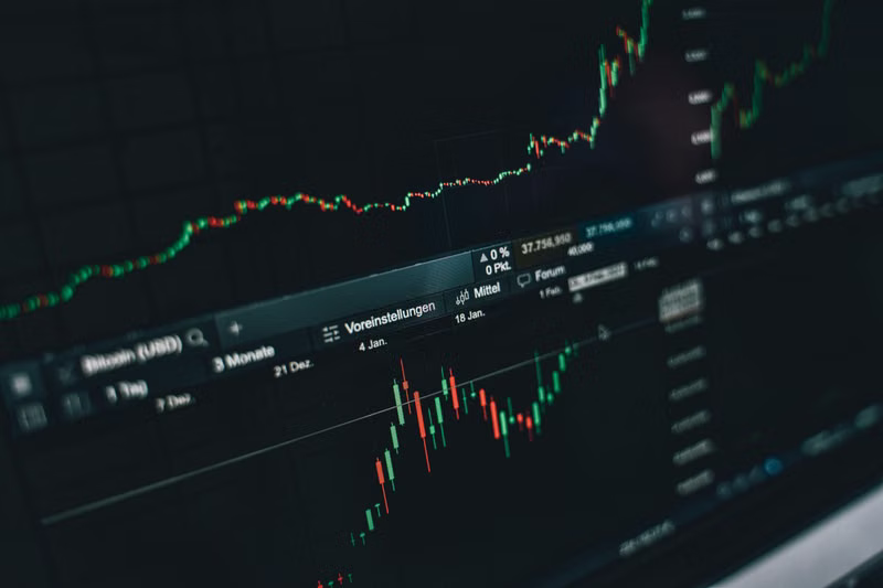 Business professionals reviewing annual financial reports
